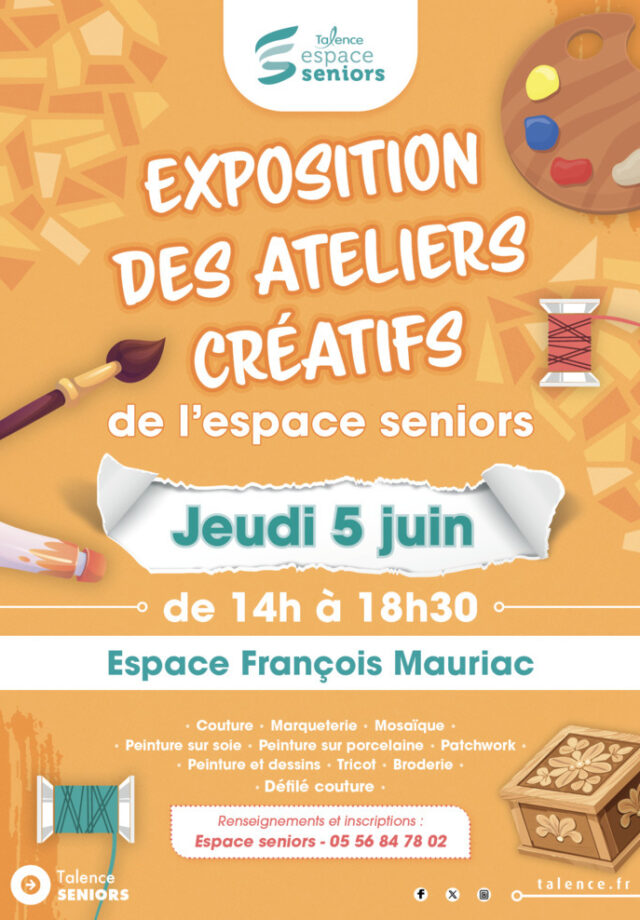 Exposition des ateliers créatifs de l'espace seniors