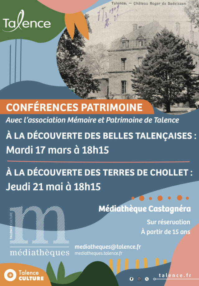 Conférence Patrimoine – À la découverte des belles talençaises
