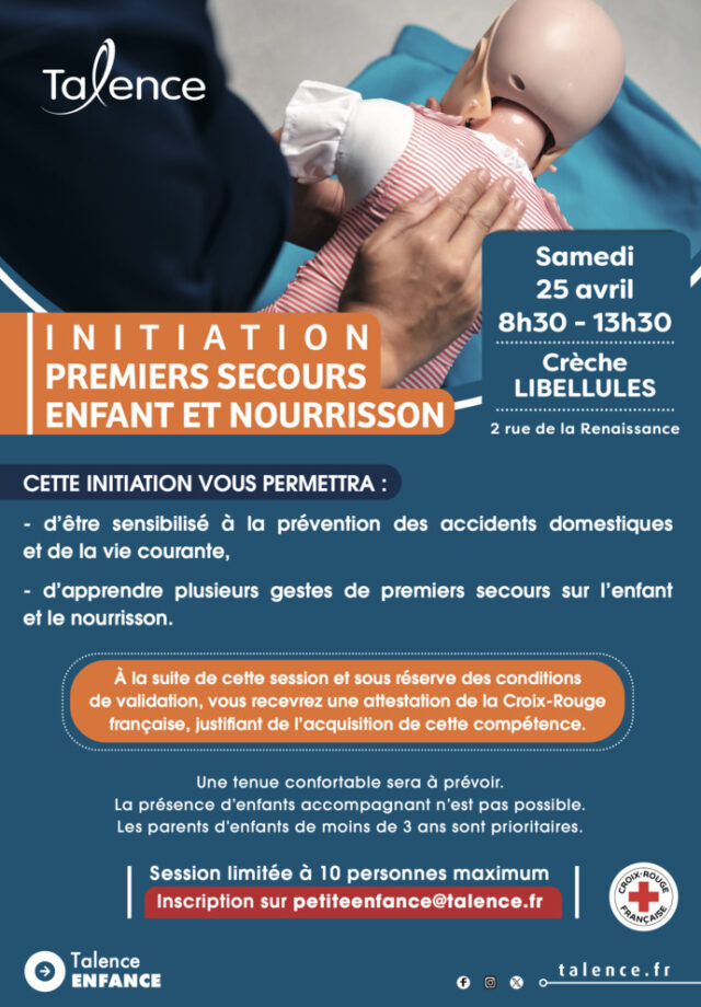 Initiation aux premiers secours enfant et nourrisson
