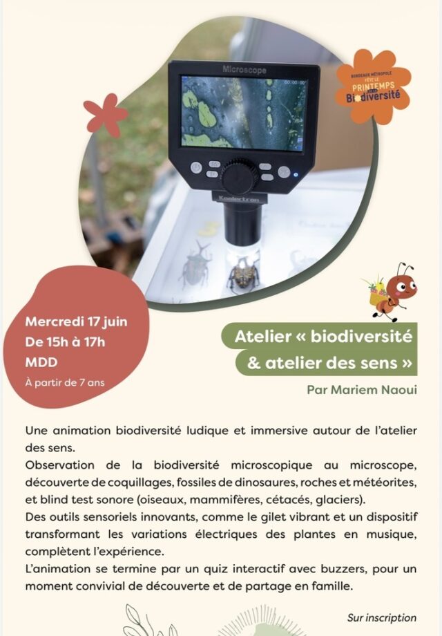 Atelier biodiversité & atelier des sens
